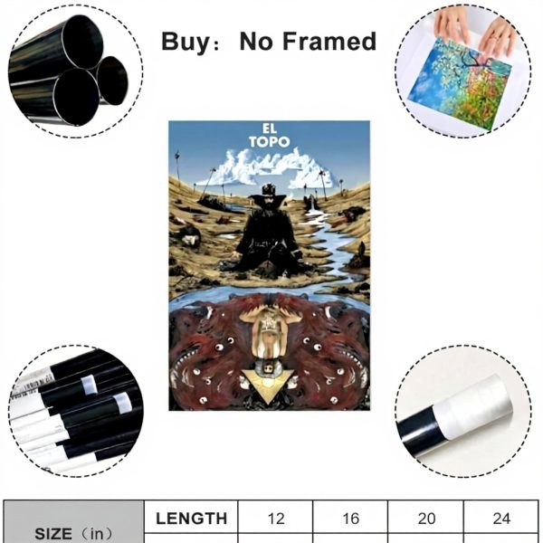 Affiche El Topo sur toile décoration murale salon chambre