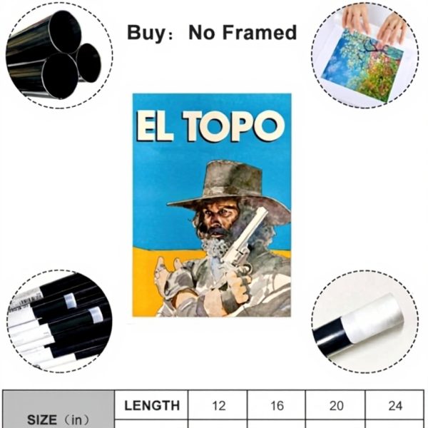 Affiche El Topo LOKLNEYK toile décoration chambre bureau