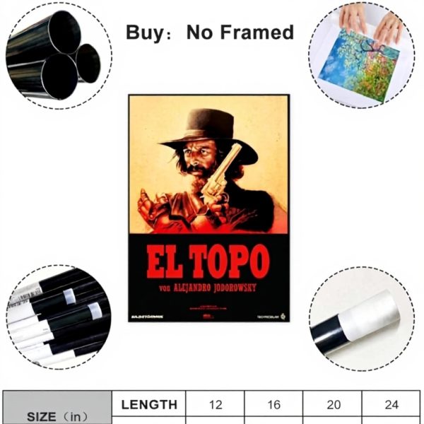 Affiche vintage El Topo sur toile décoration salon chambre