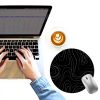 Tapis de souris rond ZKTDJ topographique antidérapant bureau