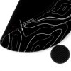 Tapis de souris rond ZKTDJ topographique antidérapant bureau