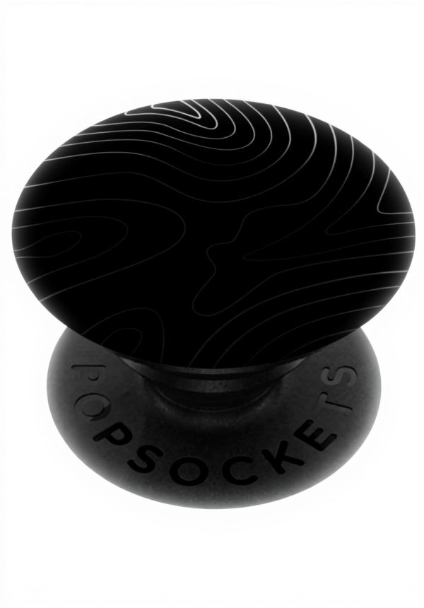 PopGrip PopSockets design topo lignes gris vert citron noir