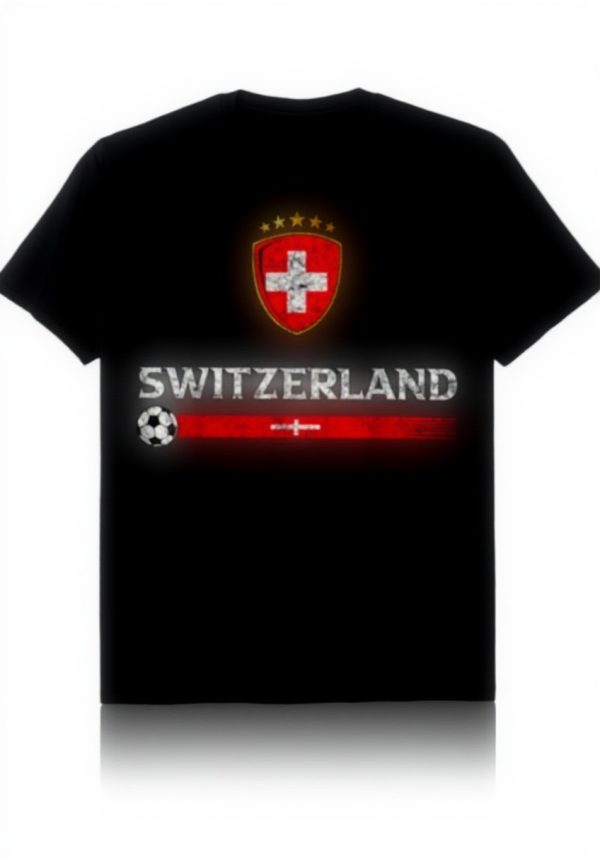 T-shirt Suisse Drapeau ToPo Botanic Homme Léger Classique