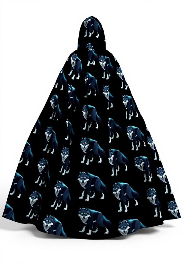 Cape à capuche Topo Map Wolf Pack QAZWZML polyester
