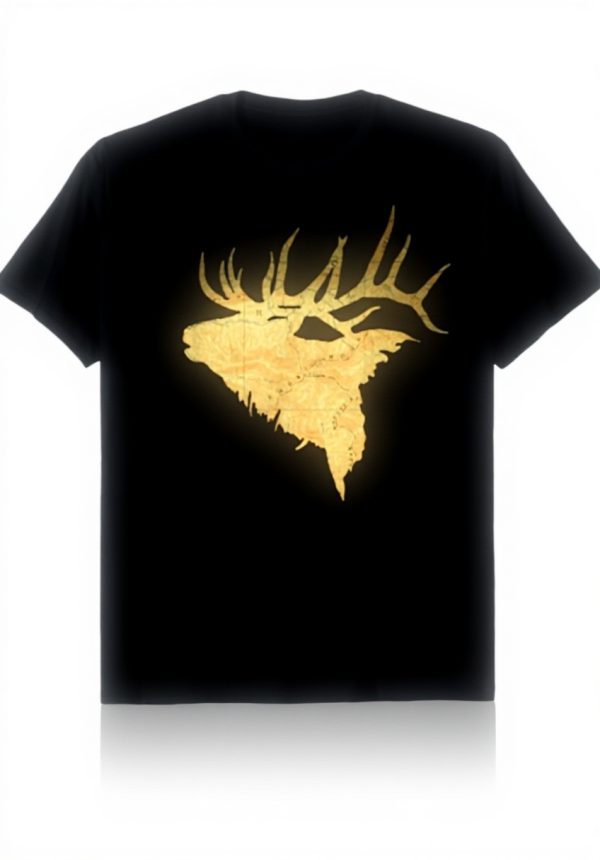 T-shirt topographique élan vintage White Oak Mountain