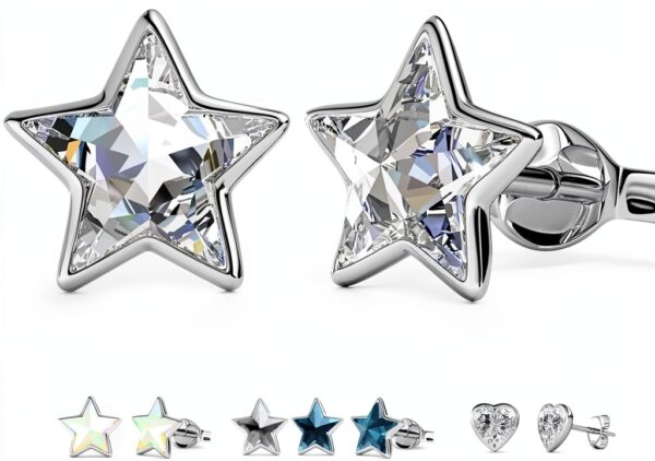 Boucles d'oreilles étoile Swarovski Stylacity pour femme-1