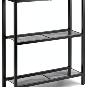 Table console HOOBRO stockage industriel bois métal-0