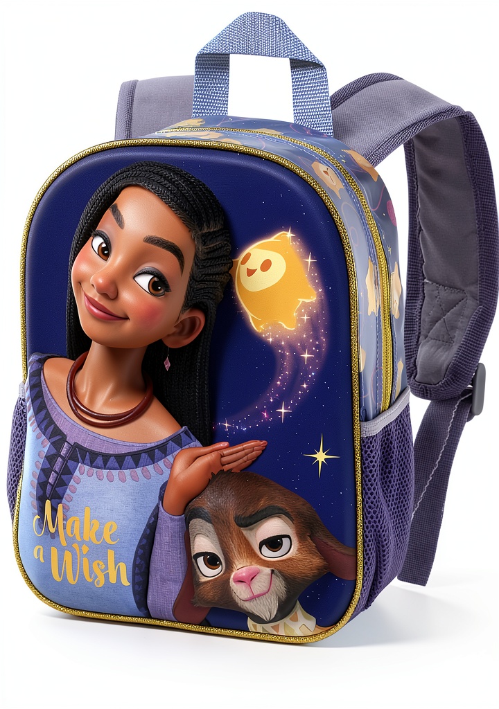 Sac à dos enfant avec bord gaufrée 3D et fermeture éclair