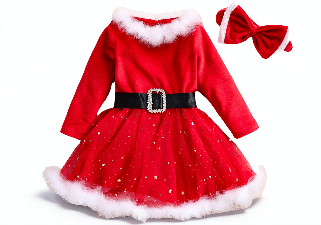 Robe bébé fille Generisch rouge sur un fond neutre