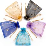Fuyamp Sachet Organza Étoile Lune Cadeau Bijoux-0
