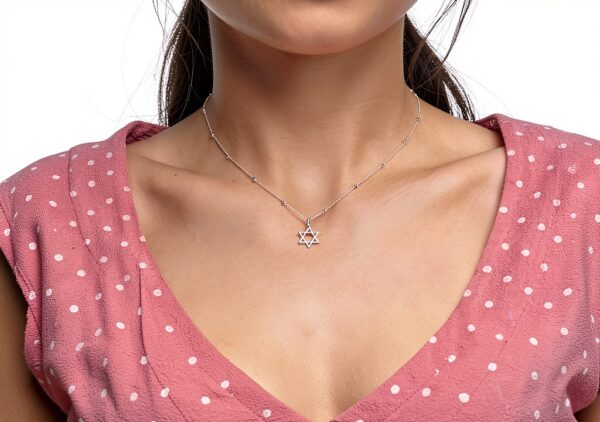 Collier Etoile de David Argent 925 WANDA PLATA Femme Bijou-1