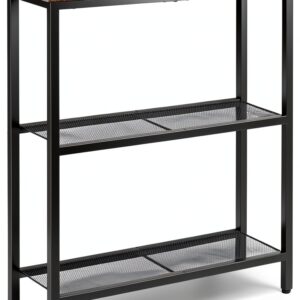 Table console HOOBRO bois métal stockage design industriel-0