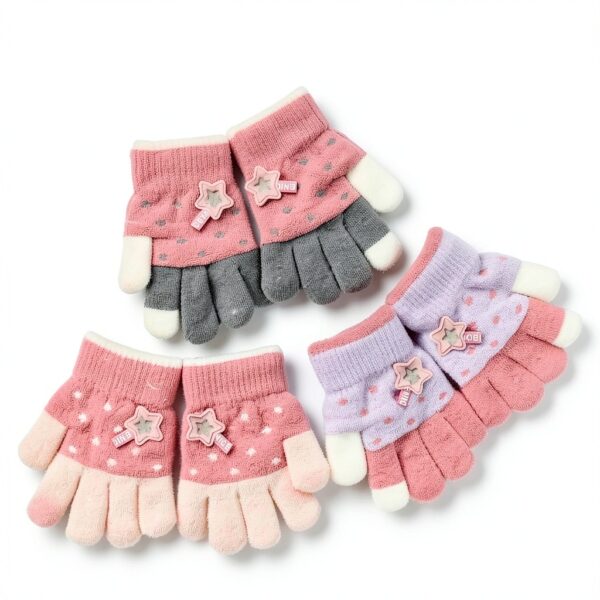 Gants QKURT tout-petits chauds extensibles design étoiles-4