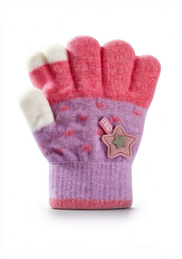 Gants QKURT tout-petits chauds extensibles design étoiles-1
