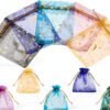 Fuyamp Sachet Organza Étoile Lune Cadeau Bijoux-1