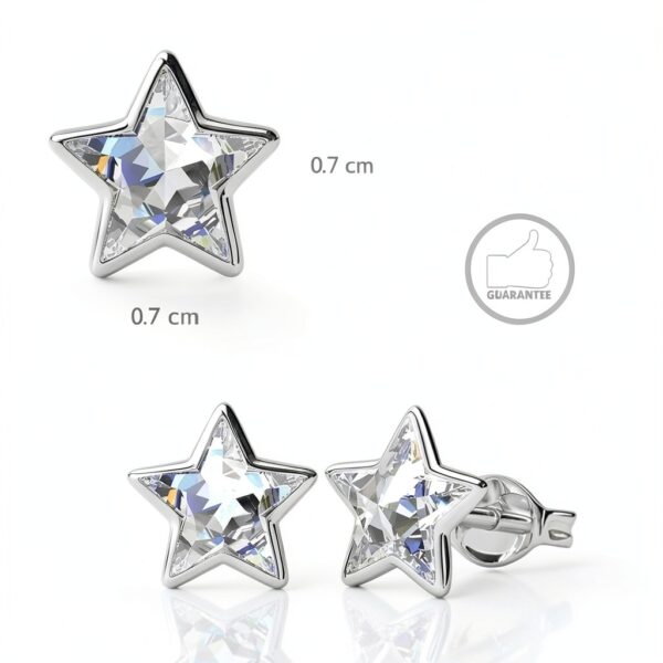 Boucles d'oreilles étoile Swarovski Stylacity pour femme-2
