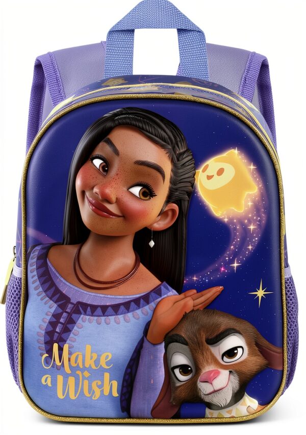 Sac à dos enfant gaufré 3D compartiment principal fermeture-1