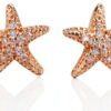 Boucles d'oreilles IMINI étoile de mer zircone cubique femme-0