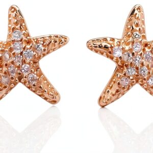 Boucles d'oreilles IMINI étoile de mer zircone cubique femme-0