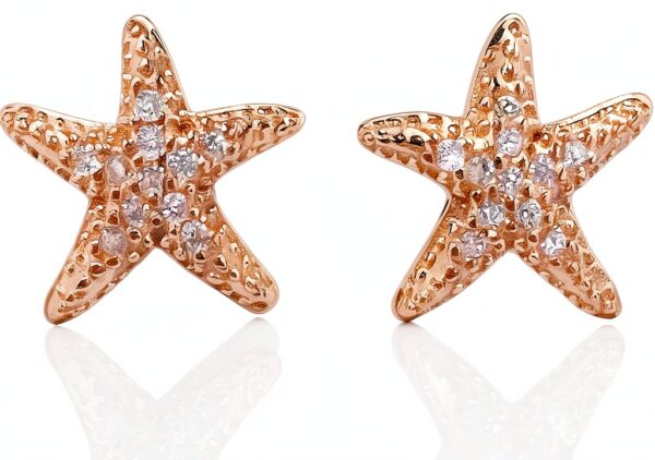 Boucles d'oreilles IMINI étoile de mer zircone cubique femme-0