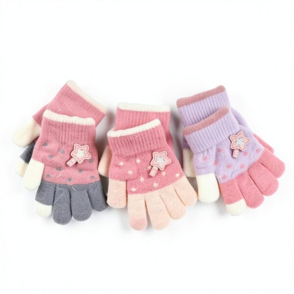 Gants QKURT tout-petits chauds extensibles design étoiles-2