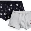 Boxers garçon Petit Bateau lot 2 côte extensible confort-0