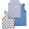 Débardeurs garçon Petit Bateau lot 3 coton extensible-2