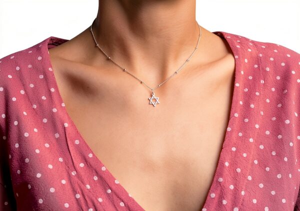 Collier Etoile de David Argent 925 WANDA PLATA Femme Bijou-2