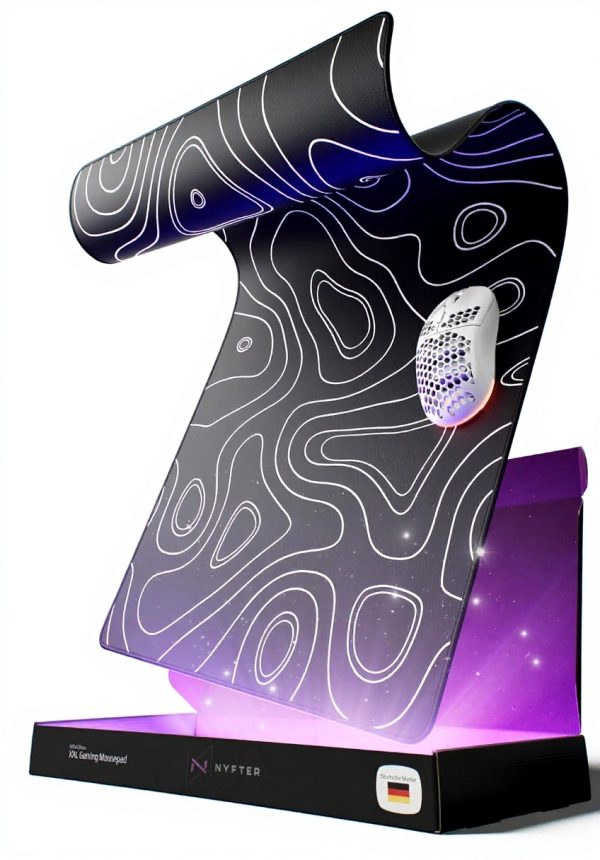 Tapis de souris Nyfter XXL topographique noir 900x500mm