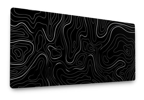 Tapis de souris Ovenbird carte topographique néon